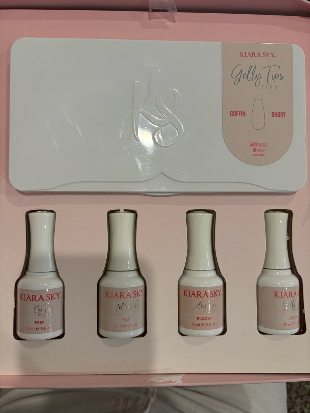 Kiara Sky White Gelly Tips Soak-Off Nail Kit